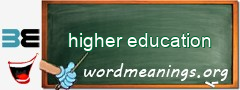 WordMeaning blackboard for higher education